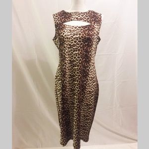 Leopard Print Midi Dress